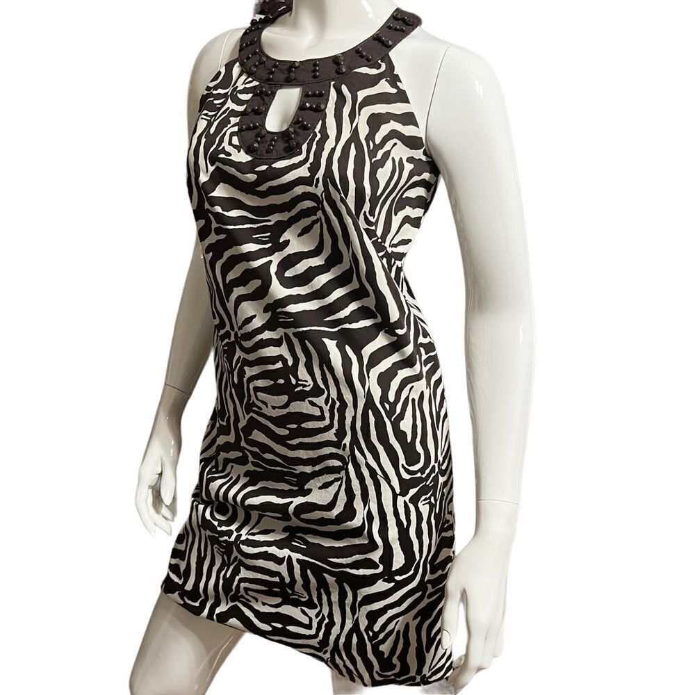 SALE 15.0 LOFT Mini dress Beaded Keyhole Neckline Sleeveless size 4P